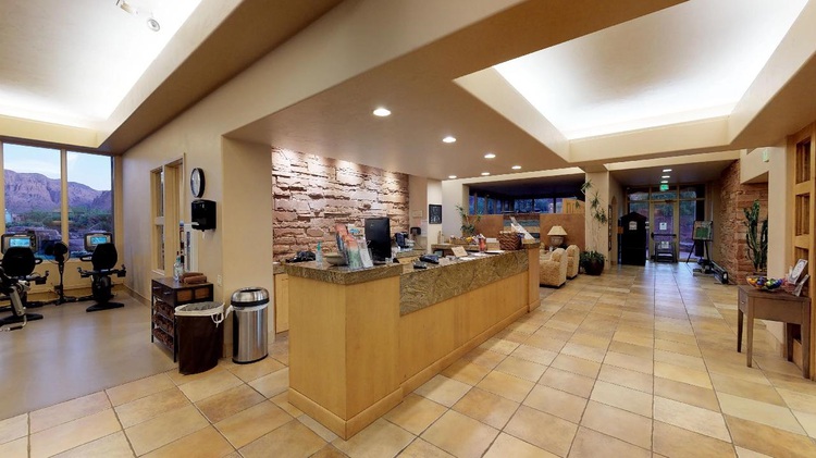 Front desk reception area