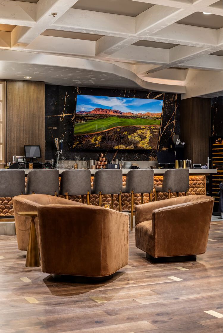 Bar with lounge chairs